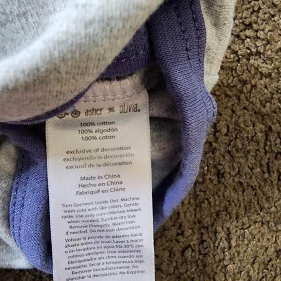 Blue/Grey Anchor Onesie, Kid's 9M - Picture 6 of 7